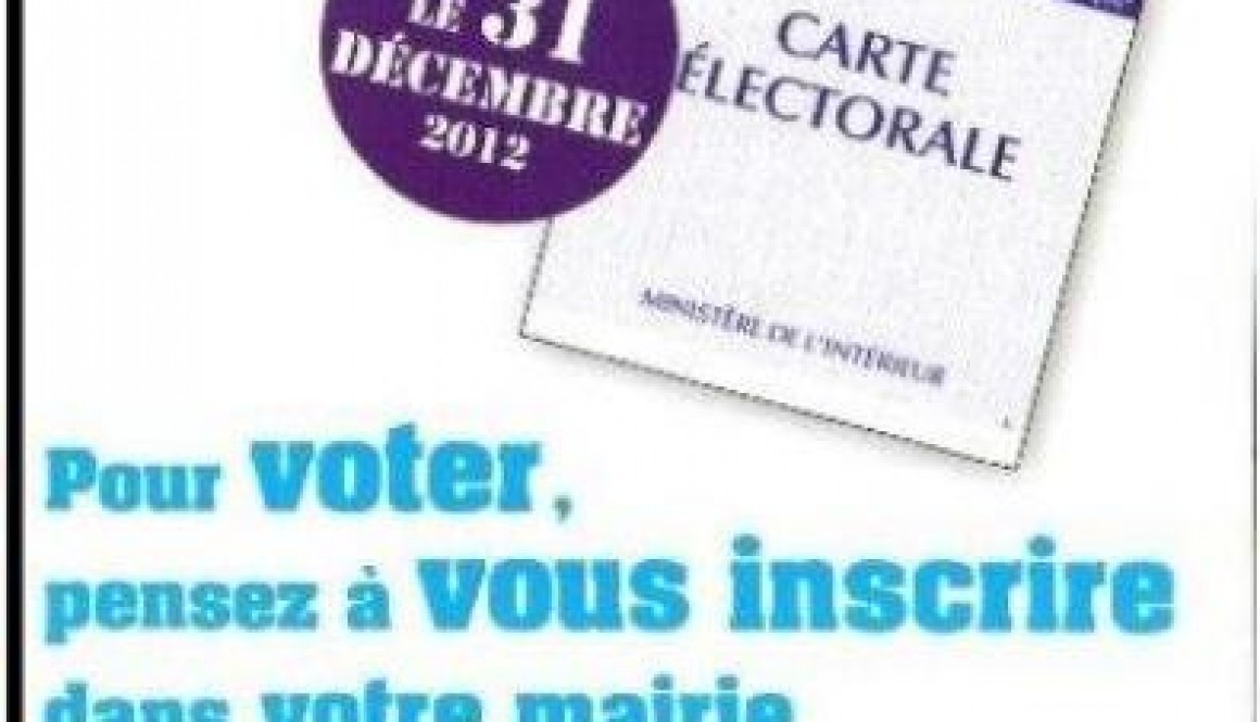 Pour décider, il faut voter, inscrivez-vous