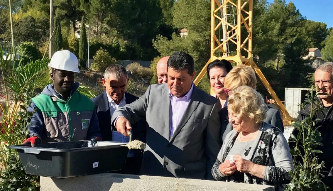 Pose de la Première pierre de l’école de la Duranne sur le secteur du grand Vallat